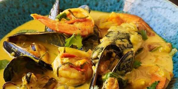 Curried Coconut-Seafood Soup