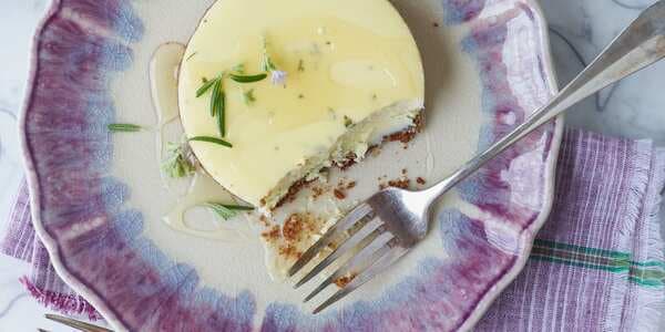 Goat Cheese Cakes With Rosemary And Lavender Honey