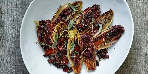 Grilled Endives With Sun-Dried Tomato Relish