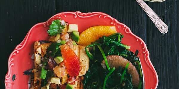 Grilled Marinated Tofu With Citrus Salsa