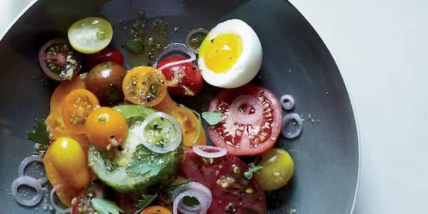 Heirloom Tomato Salad With Anchovy Vinaigrette