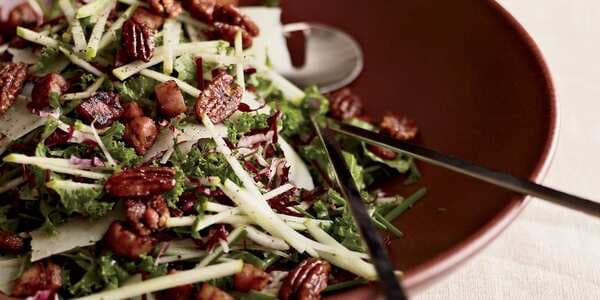 Kale & Apple Salad With Pancetta And Candied Pecans