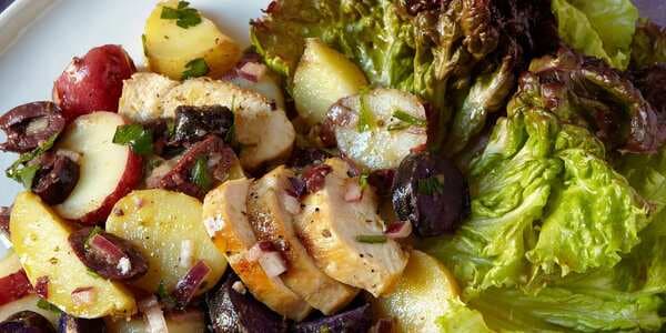 Moroccan Chicken And Potato Salad With Olives