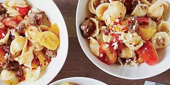 Orecchiette With Sausage And Cherry Tomatoes