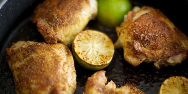 Pan-Roasted Curried Chicken Thighs