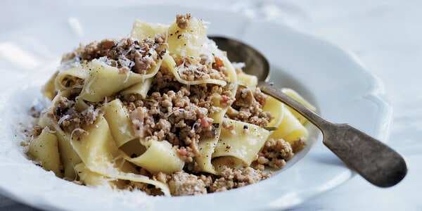Pappardelle With White Bolognese