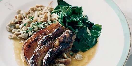 Pork Belly With Buckwheat Spaetzle And Collards