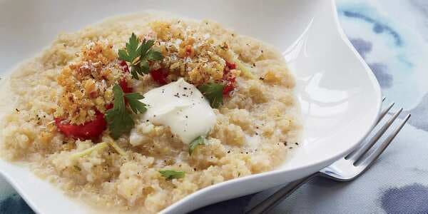 Quinoa Risotto With Lemon And Roasted Tomatoes