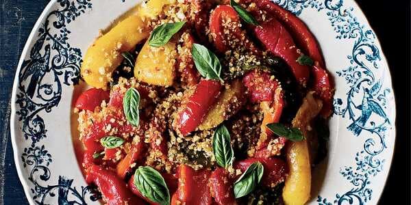 Roasted Peppers With Garlicky Breadcrumbs