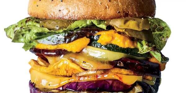 Roasted Veggie Burgers With Carrot Ketchup
