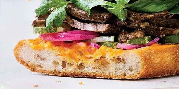 Short Rib Banh Mi With Quick Pickles And Fresh Herbs