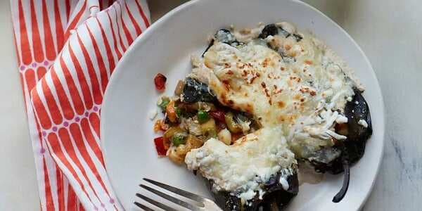 Vegetable Chiles Rellenos With Walnut Sauce And Cheese