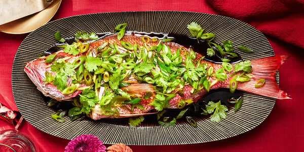 Whole Fish Drizzled With Hot Ginger-Scallion Oil