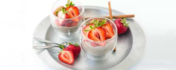 Chia Pudding With Strawberries