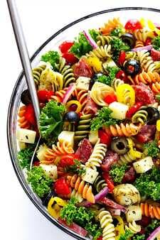 Rainbow Antipasto Pasta Salad 