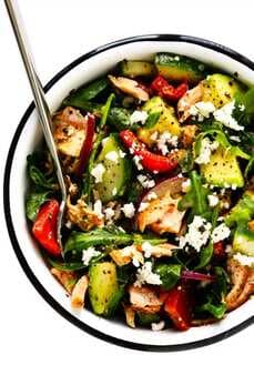 Greek Salad Salmon Bowls Recipe 