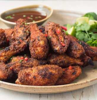 Indian Spiced Chicken Wings With Tamarind Dipping Sauce