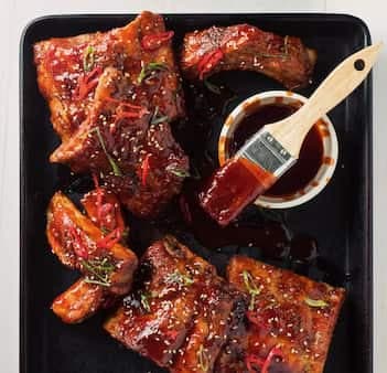 Korean Pork Ribs With Gochujang Glaze