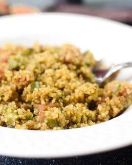 Ham & Asparagus Quinoa Breakfast Pilaf