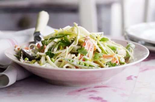 Fennel, Sugarsnap Pea And Spring Onion Coleslaw