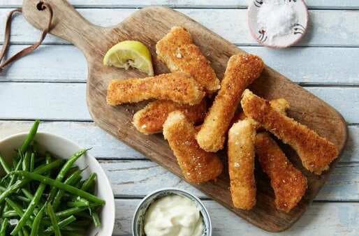 Salmon Fish Fingers And Green Beans