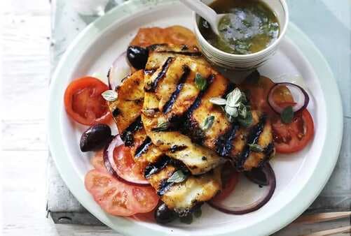 Grilled Halloumi With Honey