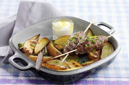 Lamb Koftas With Potato Wedges