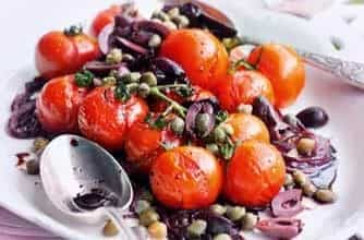 Roasted Balsamic Tomato And Olive Salad