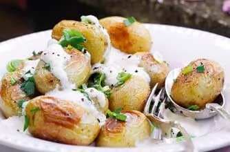 Roasted Tarragon Potatoes With Creamy Dressing