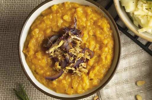 Spicy Butternut Squash Mash With Lentils