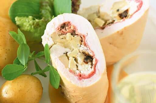 Stuffed Chicken Roulade With Cider Cream Sauce