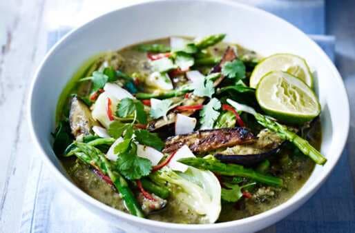 Thai Green Prawn Curry With Broccoli