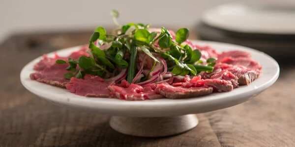 Beef Carpaccio With Onion And Salad