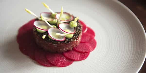 Beef Tartare With Pickled Radish And Wasabi
