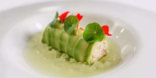 Sous Vide Crab Roulade And Avocado Mousse