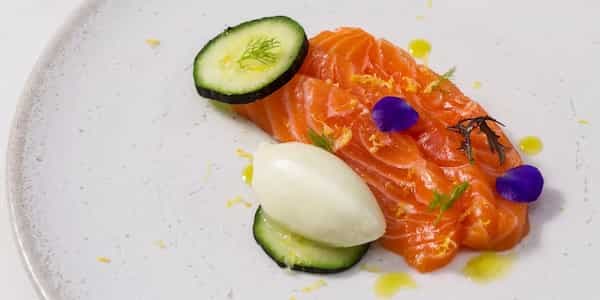 Cured Salmon With Pickled Cucumber