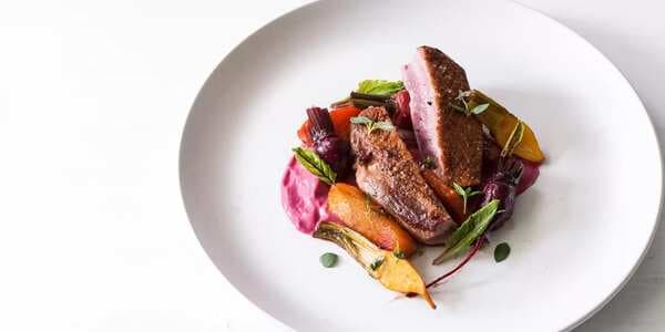 Duck Breast With Beetroot Purée