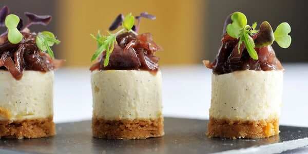 Goats' Cheesecake With Red Onion Jam