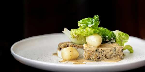 Halibut With Mussels, Potatoes And Lettuce