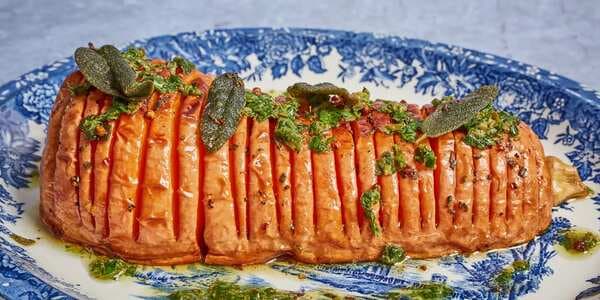 Barbecued Hasselback Butternut Squash
