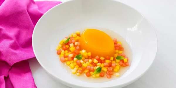 Orange Jelly With Infused Tropical Fruits