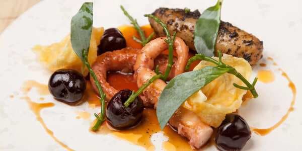 Octopus With Lobster And Scallop Wontons