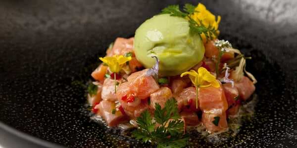 Trout Ceviche With Avocado Sorbet