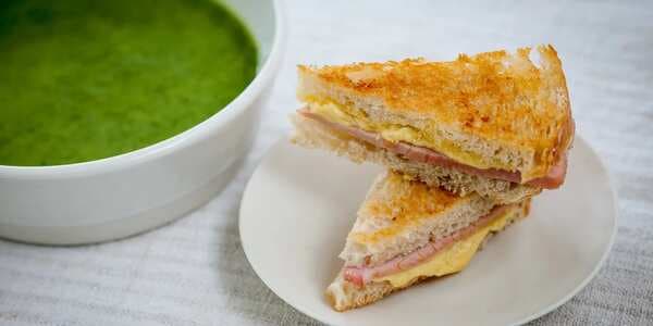 Watercress Soup With Cheddar Toasties