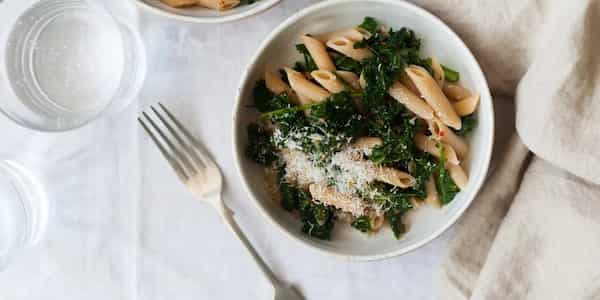 Whole Wheat Penne With Kale And Pecorino