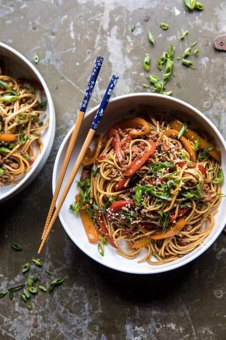 Weeknight 20 Minute Spicy Udon Noodles