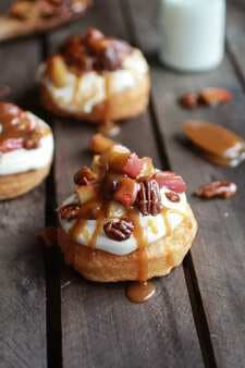 Apple Pecan Pie Cronuts With Apple Cider Caramel Drizzle