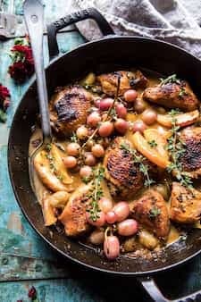 Autumn Chicken Escabeche With Roasted Apples And Grapes