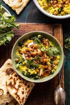 Souper Creamy Golden Rice With Spiced Chickpeas