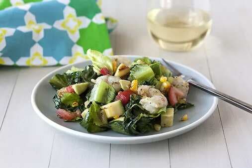 Grilled California Chopped Salad With Shrimp